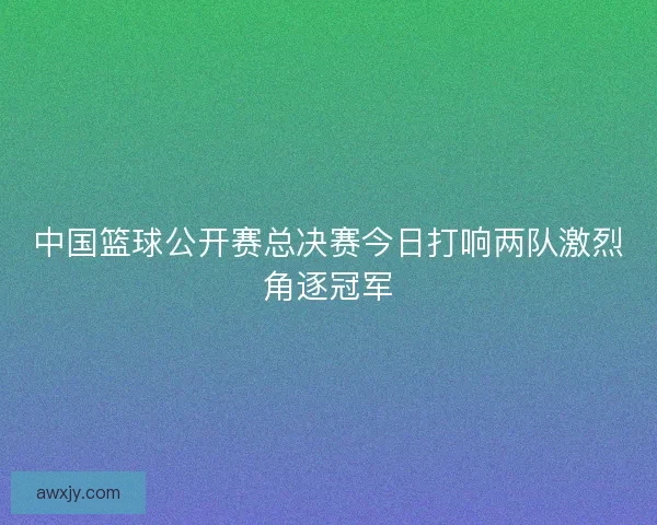 中国篮球公开赛总决赛今日打响两队激烈角逐冠军
